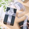FASHEWELRY 20 Yards Sheer Organza Ribbon 1-1/2 Inch Gray Chiffon Ribbon Thin Organza Tulle Ribbon for Wedding Gift Wrapping Paper Floral Bouquet Bridal Shower Gift view 3