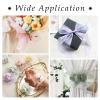 FASHEWELRY 20 Yards Sheer Organza Ribbon 1-1/2 Inch Gray Chiffon Ribbon Thin Organza Tulle Ribbon for Wedding Gift Wrapping Paper Floral Bouquet Bridal Shower Gift view 4