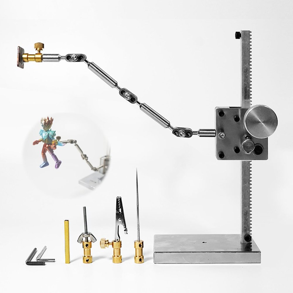 YHJLZNA Stainless Steel Armature Rigging System,Stop Motion Animation Armature Kit,Props for Stop Motion Animation,5 Accessories(Size:10.2in)