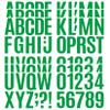 12 Sheets Letter Number Stickers,Waterproof Alphabet Sticker for Mailbox, Scrapbooking, Decoration, Craft, Arts, DIY, Decor - Green view 1