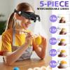 COYLAPY Magnifying Glass with Light Hands Free - 1X to 14X Magnifying Glasses for Close Work, Adjustable Jewelers Loupe Headset with 1x, 1.5X, 2X, 2.5X, 3.5X Interchangeable Lenses for Hobby, Crafts view 2