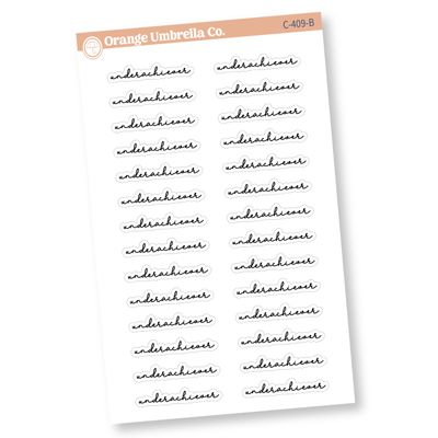 Sarcastic Planner Stickers | Underachiever Labels Clear Matte | C-409-BCM