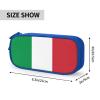 QASNLU Italian flag print Double zip stationery bag for office.Pen Case,Travel bag makeup bag daily storage view 4