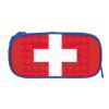 QASNLU Swiss Flag print Double zip stationery bag for office.Pen Case,Travel bag makeup bag daily storage view 3