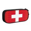 QASNLU Swiss Flag print Double zip stationery bag for office.Pen Case,Travel bag makeup bag daily storage view 1