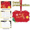25 pcs Metal Christmas Ornaments,DIY Handmade Crafts Double Sided Sublimation Ornaments,3.9 2.7 Sublimation Christmas Ornament Blanks view 3