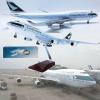 Airplane Model 18.5 in 1: 150 Scale Model Jet Models Airplane Hong Kong B747-400 Plane Model Diecast Collectibles Resin Aircraft Model for Collection Or Gift(LEDUpgraded) view 1