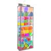 YEXEXINM Hanging Yarn Storage with 4 Large Pockets, Clear Knitting Organizer Storage with Zippers for Crochet Lovers, Hanging Yarn Holder with Over-Door Hooks for Knitting Needles Crochet Hooks view 1