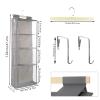 YEXEXINM Hanging Yarn Storage with 4 Large Pockets, Clear Knitting Organizer Storage with Zippers for Crochet Lovers, Hanging Yarn Holder with Over-Door Hooks for Knitting Needles Crochet Hooks view 2