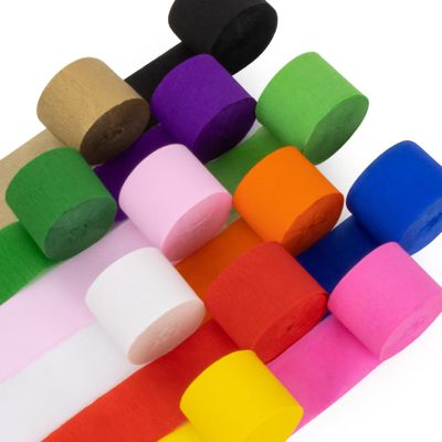 MAQIHAN Party Crepe Paper Streamers - 12 Rolls 984ft Rainbow Crepe Paper Halloween Thanksgiving Christmas Valentine's St. Patrick's July 4th Patriotic Independence Day Wedding Baby Shower Decorations