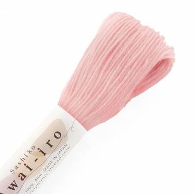 Sashiko Thread - Solid & Variegated Threads - 20m & 40m Skeins (A11-Pastel-Shell-Pink)