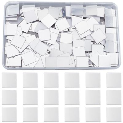 SOFPLATE 1 Box 250Pcs Self Adhesive Mirror Tiles Small Square Wall Mirror Tiles Silver Acrylic Mosaic Tile for Phone Home Kitchen Bedroom Table Bathroom Decoration DIY Art Craft Projects 0.8x0.8in