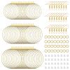 390pcs Earring Making Kit Jewelry Making Supplies Bulk Earring Findings with Round Beading Hoops,Earring Hooks,Jump Rings,Earring Backs for DIY Craft Earring Jewelry Making(K Gold) view 1