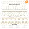 390pcs Earring Making Kit Jewelry Making Supplies Bulk Earring Findings with Round Beading Hoops,Earring Hooks,Jump Rings,Earring Backs for DIY Craft Earring Jewelry Making(K Gold) view 2