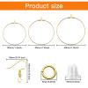 390pcs Earring Making Kit Jewelry Making Supplies Bulk Earring Findings with Round Beading Hoops,Earring Hooks,Jump Rings,Earring Backs for DIY Craft Earring Jewelry Making(K Gold) view 4