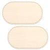 Vercraft 2 Pcs Vercraft Moses Basket Wood Bottom 27.56 x 15.75 Inches/ 70 x 40 cm Oval Natural Wood Base Shaper for DIY Crochet or Knitting Weaving Crafts Home Decoration (Base Only) Hole: 1cm view 1