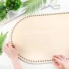 Vercraft 2 Pcs Vercraft Moses Basket Wood Bottom 27.56 x 15.75 Inches/ 70 x 40 cm Oval Natural Wood Base Shaper for DIY Crochet or Knitting Weaving Crafts Home Decoration (Base Only) Hole: 1cm view 2