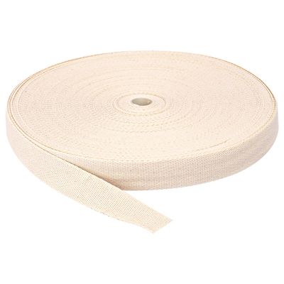 IHDYPPEW 1 Inch Cotton Webbing Strap, 50 Yards Length Cotton Ribbon, Perfect Webbing Straps for Bags for Arts, Crafts and Sewing