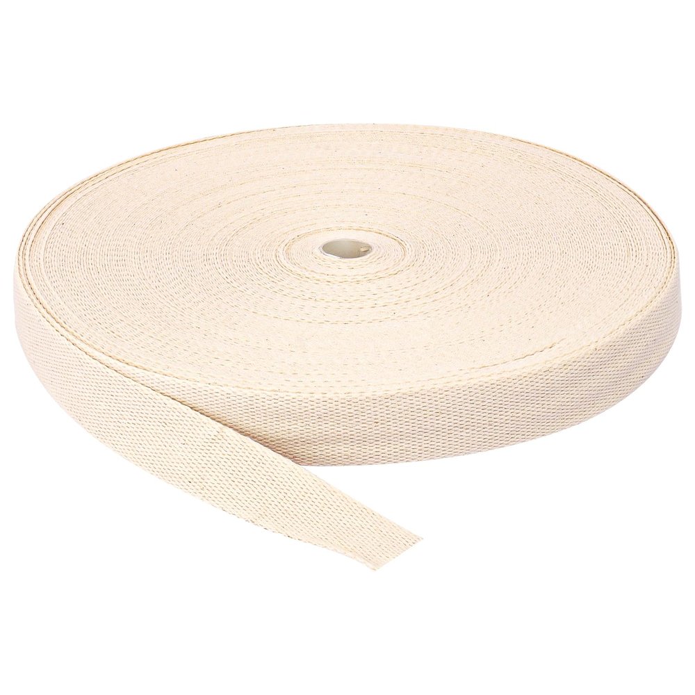 IHDYPPEW 1 Inch Cotton Webbing Strap, 50 Yards Length Cotton Ribbon, Perfect Webbing Straps for Bags for Arts, Crafts and Sewing