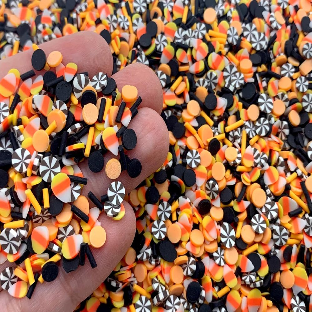 Halloween Polymer Clay, Halloween Candy Fake Sprinkle Mix, Polymer Clay, Resin Supplies, Halloween, Cute Craft Supplies, 15 Gram Bag