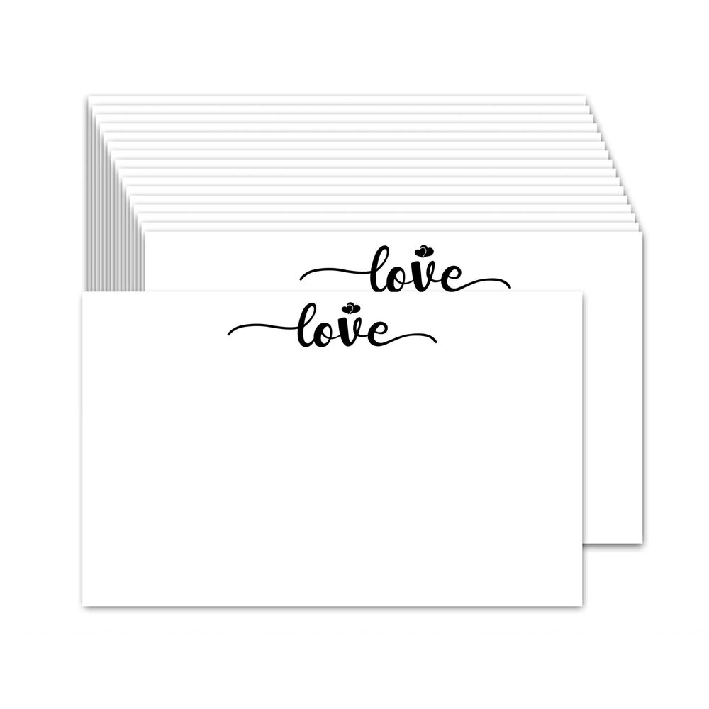 LOVE Index Cards, 4"x 6" Set of 50, school supplies, Unique Index Cards, Decorative note cards, blank note cards, Flash cards, grocery list, thank you note cards, cardstock