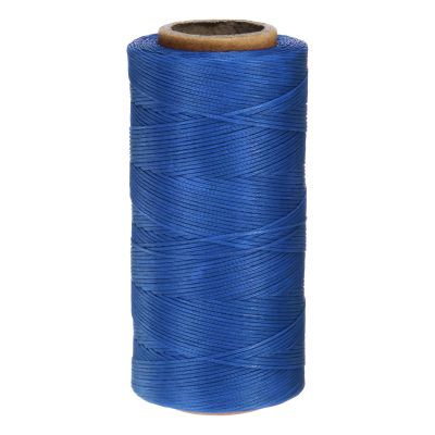 uxcell 150D 0.8mm Flat Waxed Thread 284 Yards Polyester Leather Sewing Waxed String Hand Stitching Waxed Cord for Leather Stitching Sewing Bookbinding DIY Craft Sapphire Blue