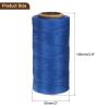 uxcell 150D 0.8mm Flat Waxed Thread 284 Yards Polyester Leather Sewing Waxed String Hand Stitching Waxed Cord for Leather Stitching Sewing Bookbinding DIY Craft Sapphire Blue view 2