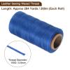 uxcell 150D 0.8mm Flat Waxed Thread 284 Yards Polyester Leather Sewing Waxed String Hand Stitching Waxed Cord for Leather Stitching Sewing Bookbinding DIY Craft Sapphire Blue view 3