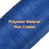 uxcell 150D 0.8mm Flat Waxed Thread 284 Yards Polyester Leather Sewing Waxed String Hand Stitching Waxed Cord for Leather Stitching Sewing Bookbinding DIY Craft Sapphire Blue view 4