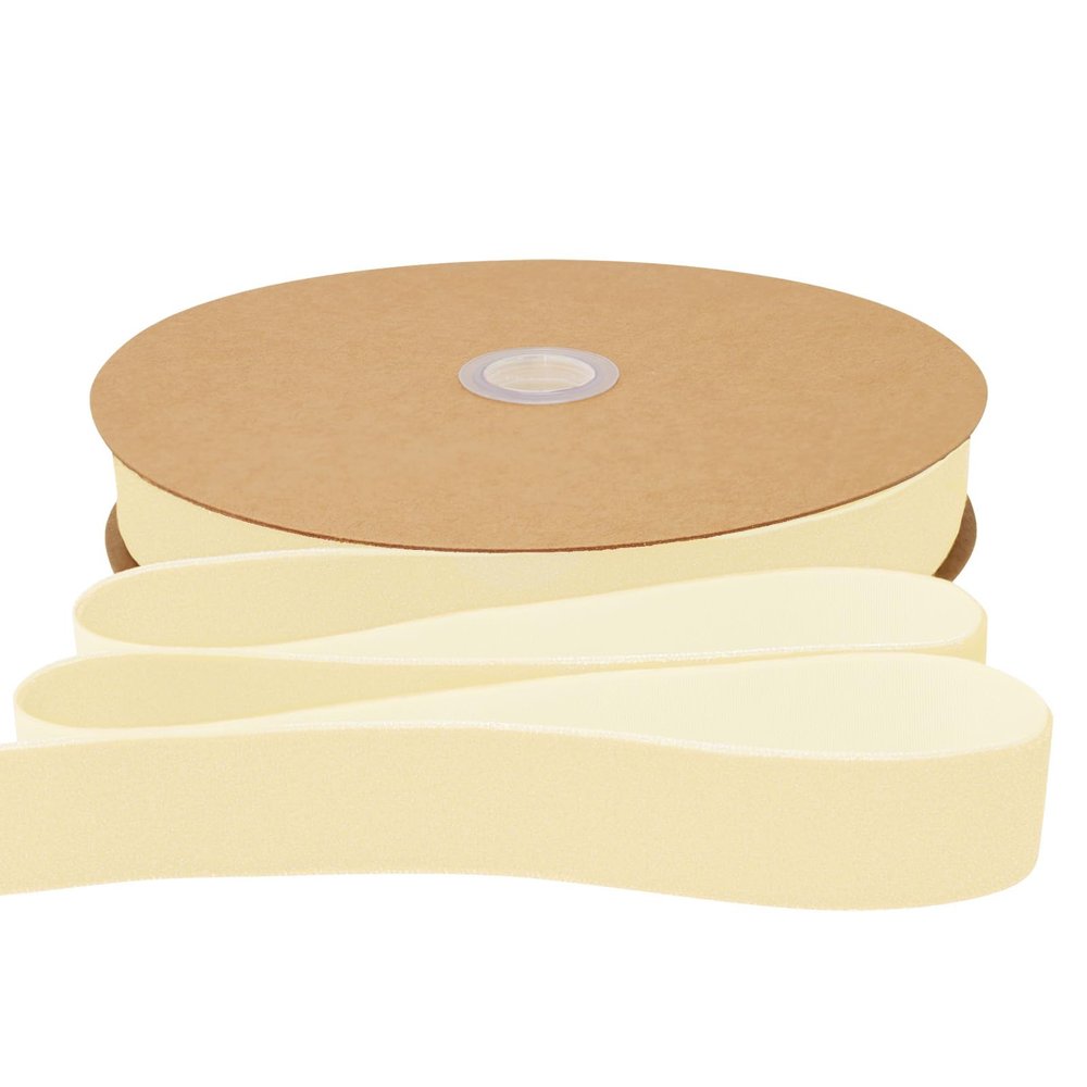 Simplegoal Ivory Velvet Ribbon 1 Inch 25 Yards Ribbbon for Gift Wrapping Christmas Wreath Bow DIY Sewing Projects