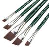 Silver Brush Limited RS-2551S Ruby Satin Short Handle Angle Brushes with Stiff & Flexible Synthetic Bristles, 5pc Professional Painting Set for Oil and Acrylic, Size 1/4, 3/8, 1/2, 5/8, and 3/4 Inch view 1