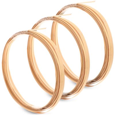 GLSTOY 3 Rolls Rattan Skin DIY Rattan Lacing for Crafting Thin Strip Cane Weaving Material