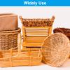 PATIKIL 10 Feet x 0.6" Bamboo Rattan Weaving Cane, 7 Pcs Bamboo Strips Weave Basket Weaving Supplies for Crafting DIY Rattan Woven Making, Wooden view 4