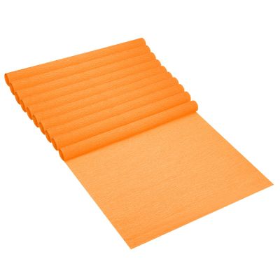 PATIKIL 4.9ft Crepe Paper Roll, 10 Roll 20" Width Soft Paper Streamer Sheet for Craft Flower Making Wrapping Party Birthday Wedding Decoration Ornament, Orange