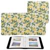 ALAZA Lemon Green Leaves Photo Album Self Adhesive Scrapbook Album PU Leather Cover 3 Ring Binders Photo Book for Wedding Family Travel Memory view 2