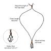 HARFINGTON 18PCS Crystal Necklace Holder Adjustable Necklace Cord Empty Stone Holder Pendant Cage for Replacement Hand-Woven Necklace, Black view 2