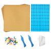 Stained Glass Supplies Kits, 4 x Heat Resistant Stained Glass Work Surface, 12 x 12" Layout Blocks for Stained Glass Panels, and 100 x Push Pins view 1