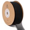Vitalizart 1" x 30 Yd Chiffon Ribbon Black Silk Like Handmade Fringe Fabric Ribbons for Wedding Invitations Bridal Bouquets Party Decoration Gift Wrapping Bow Making view 1