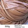 Gumney 500g PE Flat Rattan, 8mm Wide Synthetic Wicker Repair Knit Replacement Material Rattan Wrapping Strips for Table Chair, Storage Basket, Patio, DIY Home Furniture view 2