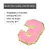 uxcell 4pcs Glitters Chenille Number Patches 8 cm / 3 Inch Iron-On Embroidery Numbers for Team Uniforms Sports T-Shirts Hats Bags (Pink, Number 2025) view 3