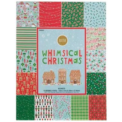 The Paper Studio Holiday Paper Pack (Whimsical Christmas, 8-1/2" x 11")