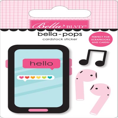 Doodlebug Teen Vibe Caitlyn Bella-Pops 3D Stickers-Where's My Phone?