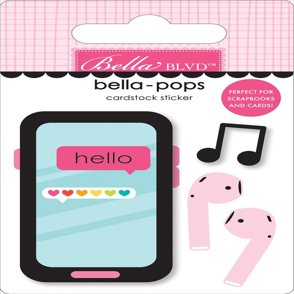 Doodlebug Teen Vibe Caitlyn Bella-Pops 3D Stickers-Where's My Phone?