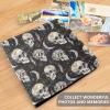 ALAZA Boho Style Skulls Photo Album Self Adhesive Scrapbook Album PU Leather Cover 3 Ring Binders Photo Book for Wedding Family Travel Memory view 4