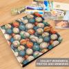 ALAZA Cute Vintage Baseball Balls Photo Album Self Adhesive Scrapbook Album PU Leather Cover 3 Ring Binders Photo Book for Wedding Family Travel Memory view 4