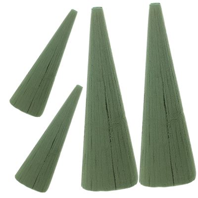 TEHAUX 8pcs Cone Floral Foam Blocks Cone Shaped Flower Mud for Arrangements Wedding Bouquets and Festive Decorations Water-Absorbing Craft Material Height
