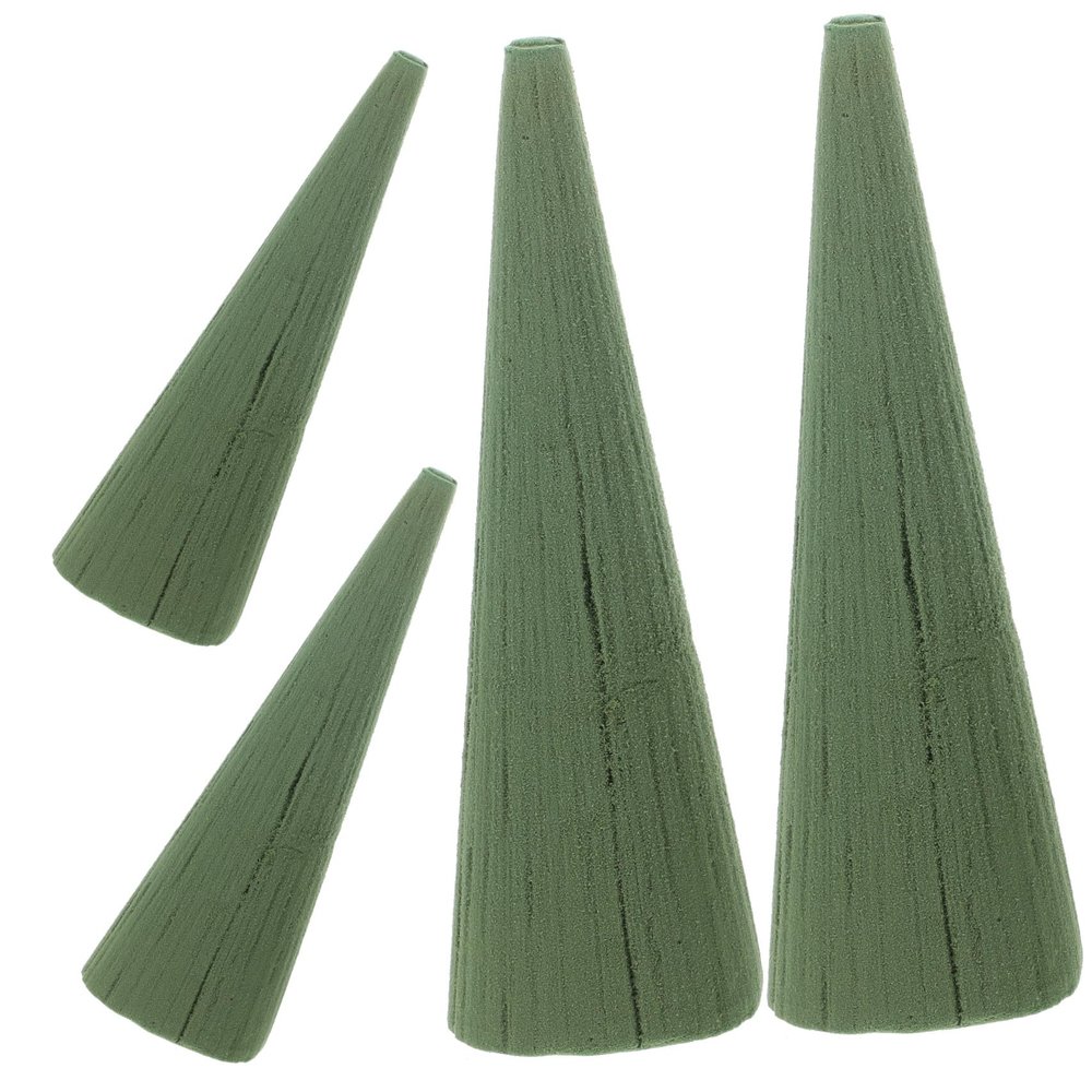 TEHAUX 8pcs Cone Floral Foam Blocks Cone Shaped Flower Mud for Arrangements Wedding Bouquets and Festive Decorations Water-Absorbing Craft Material Height