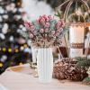 20 Pcs Christmas Pine Cone Red Berry Picks Faux Cedar Pine Needles Branches Small Pine Cones Stem for Holiday Arrangement Wreath DIY Garland Holiday Decor Winter Greenery view 4