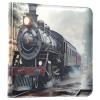innewgogo Vintage Train PU Leather Photo Album for Family Self DIY Scrapbook Album with 8x10 Inches 40 Pages 3 Ring Scrapbooking for Travel Couple Wedding Anniversary view 1