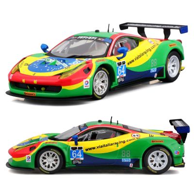 Xiangtat B18-36305 1:43 F-errari Racing 458 Italia GT3 2015, Green #64 Alloy Car Die Cast Car Model (458 Italia GT3 2015, #64)